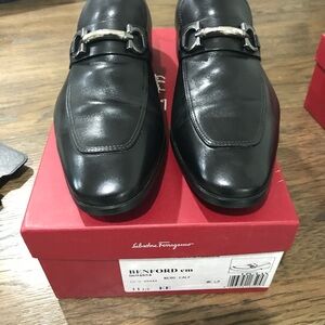 Salvatore Ferragamo Black Leather Loafers